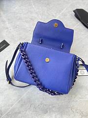 Versace Virtus Medusa Trumpet Handbag Blue – 25x15x22 cm - 4