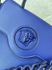 Versace Virtus Medusa Trumpet Handbag Blue – 25x15x22 cm - 2