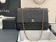 Kitlife Chanel Flap Bag Double Chain Black Grained Leather - 92233 - 33x11x23cm - 2