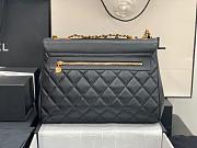 Kitlife Chanel Flap Bag Double Chain Black Smooth Leather - 92233 - 33x11x23cm - 5