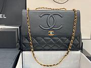 Kitlife Chanel Flap Bag Double Chain Black Smooth Leather - 92233 - 33x11x23cm - 3