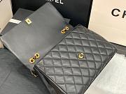 Kitlife Chanel Flap Bag Double Chain Black Smooth Leather - 92233 - 33x11x23cm - 2