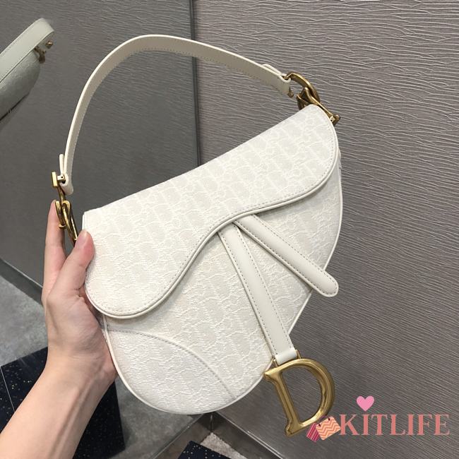 Kitlife Dior Saddle White Canvas - 25.5 x 20 x 6.5 cm - 1