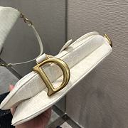 Kitlife Dior Saddle White Canvas - 25.5 x 20 x 6.5 cm - 5