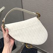 Kitlife Dior Saddle White Canvas - 25.5 x 20 x 6.5 cm - 2