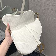 Kitlife Dior Saddle White Canvas - 25.5 x 20 x 6.5 cm - 3