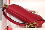 Kitlife Dior Saddle Red Small Smooth Calfskin Leather - 19.5x16x6.5cm - 3