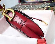 Kitlife Dior Saddle Red Medium Smooth Calfskin Leather - 25.5x20x6.5cm - 2