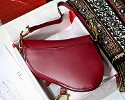 Kitlife Dior Saddle Red Medium Smooth Calfskin Leather - 25.5x20x6.5cm - 6