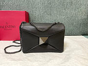 Kitlife Valentino ONE STUD NAPPA BAG WITH CHAIN All Black - W19xH14xD11 cm - 1