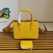 Prada Galleria Saffiano Leather Mini Bag Yellow - 1BA296 – 23x16.5x10 cm - 5