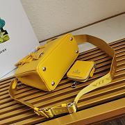 Prada Galleria Saffiano Leather Mini Bag Yellow - 1BA296 – 23x16.5x10 cm - 3