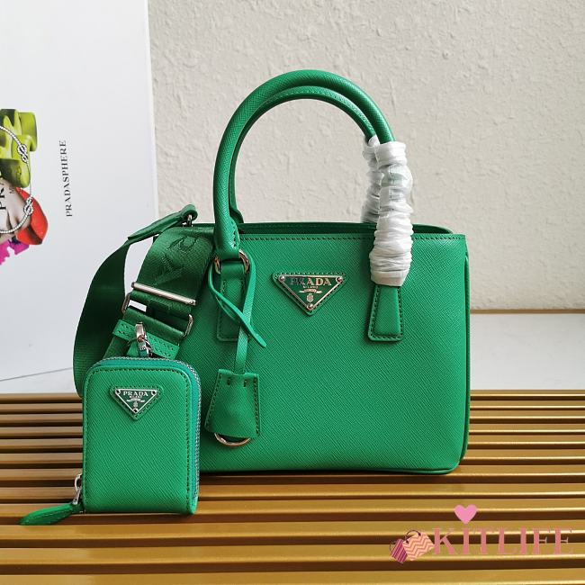 Prada Galleria Saffiano Leather Mini Bag Green - 1BA296 – 23x16.5x10 cm - 1