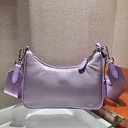 Prada Re-Edition 2005 Nylon Shoulder Bag Purple - 1BH204 – 22x12×6 cm - 2