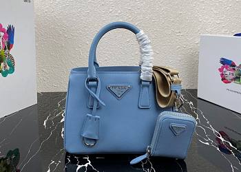 Prada Galleria Saffiano Leather Mini Bag Cloud Blue - 1BA296 – 23x16.5x10 cm