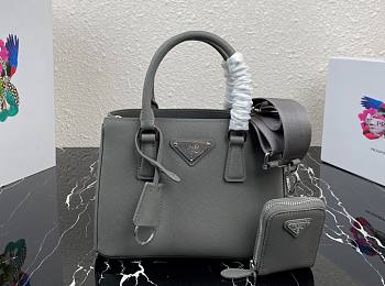 Prada Galleria Saffiano Leather Mini Bag Grey - 1BA296 – 23x16.5x10 cm