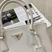 Kitlife Prada Galleria Saffiano white leather medium bag - 1BA863 - 28x19.5x12cm - 5