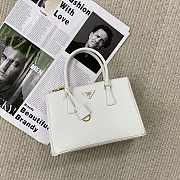 Kitlife Prada Galleria Saffiano white leather medium bag - 1BA863 - 28x19.5x12cm - 2