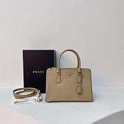 Kitlife Prada Galleria Saffiano beige leather medium bag - 1BA863 - 28x19.5x12cm - 1