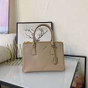 Kitlife Prada Galleria Saffiano beige leather medium bag - 1BA863 - 28x19.5x12cm - 6