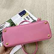 Kitlife Prada Galleria Saffiano pink leather medium bag - 1BA863 - 28x19.5x12cm - 4