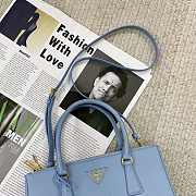 Kitlife Prada Galleria Saffiano blue leather medium bag - 1BA863 - 28x19.5x12cm - 2