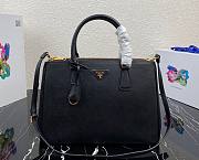 Kitlife Prada Galleria Saffiano black leather large bag - 1BA274 - 32×24×14cm - 1