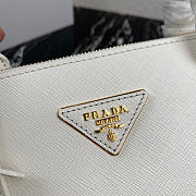 Kitlife Prada Galleria Saffiano white leather large bag - 1BA274 - 32×24×14cm - 6