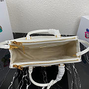 Kitlife Prada Galleria Saffiano white leather large bag - 1BA274 - 32×24×14cm - 5