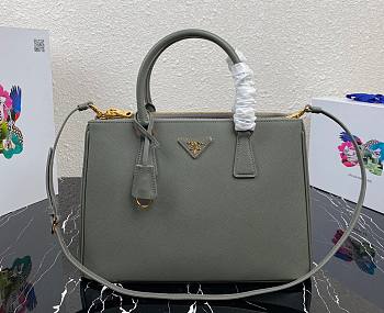 Kitlife Prada Galleria Saffiano grey leather large bag - 1BA274 - 32×24×14cm