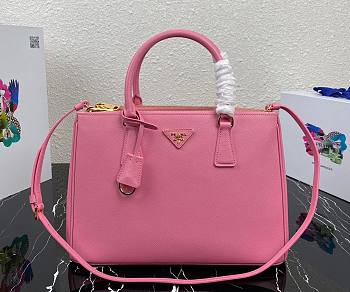 Kitlife Prada Galleria Saffiano pink leather large bag - 1BA274 - 32×24×14cm