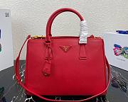 Kitlife Prada Galleria Saffiano red leather large bag - 1BA274 - 32×24×14cm - 1