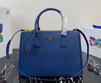 Kitlife Prada Galleria Saffiano navy blue leather large bag - 1BA274 - 32×24×14cm