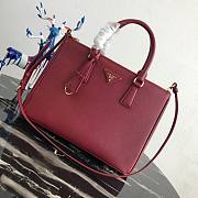 Kitlife Prada Galleria Saffiano burgundy leather large bag - 1BA274 - 32×24×14cm - 1