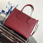 Kitlife Prada Galleria Saffiano burgundy leather large bag - 1BA274 - 32×24×14cm - 5