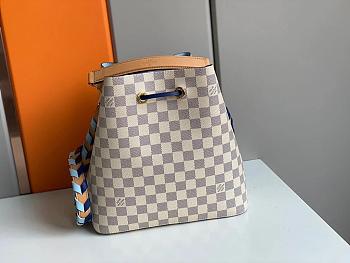 Kitlife Louis Vuitton NeoNoe MM Blue Damier Azur Limited Edition Pool Braided Strap - N50042 – 26 x 27x 22 cm