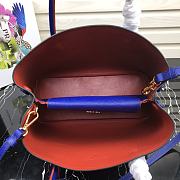 Prada Medium Saffiano Leather Double Bag Fiery Navy Blue - 1BG775 – 33x24.5x14 cm - 5