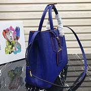 Prada Medium Saffiano Leather Double Bag Fiery Navy Blue - 1BG775 – 33x24.5x14 cm - 3