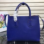Prada Medium Saffiano Leather Double Bag Fiery Navy Blue - 1BG775 – 33x24.5x14 cm - 2