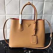 Prada Medium Saffiano Leather Double Bag Fiery Brown - 1BG775 – 33x24.5x14 cm - 1