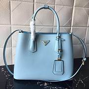 Prada Medium Saffiano Leather Double Bag Fiery Cloud Blue - 1BG775 – 33x24.5x14 cm - 1