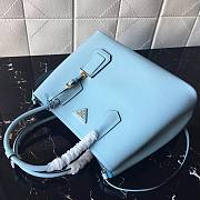 Prada Medium Saffiano Leather Double Bag Fiery Cloud Blue - 1BG775 – 33x24.5x14 cm - 5