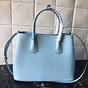 Prada Medium Saffiano Leather Double Bag Fiery Cloud Blue - 1BG775 – 33x24.5x14 cm - 3