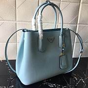 Prada Medium Saffiano Leather Double Bag Fiery Cloud Blue - 1BG775 – 33x24.5x14 cm - 2