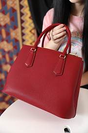 Kitlife Prada Medium Galleria Saffiano red leather bag - 1BA232 - 31×22.5×13.5cm - 2