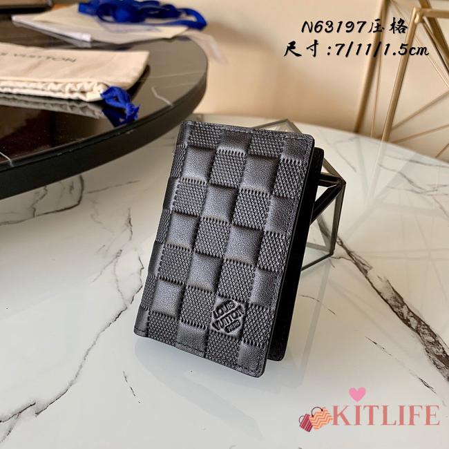 Kitlife Louis Vuitton Pocket Organizer Black - 15x11x7cm - 1