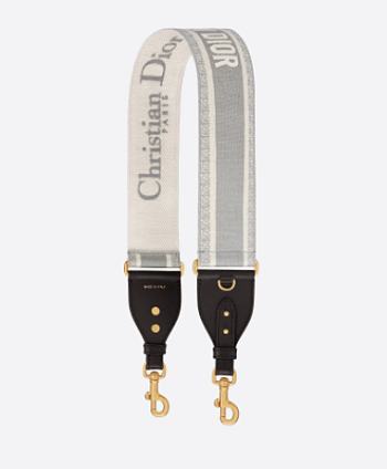 Kitlife Dior Gray 'CHRISTIAN DIOR PARIS' Embroidery Strap