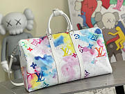 Kitlife Louis Vuitton KEEPALL BANDOULIÈRE 50 Monogram Watercolor Multico coated canvas - M45758 - 50 x 29 x 23 cm - 3