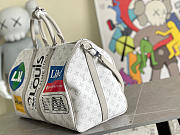 Kitlife Louis Vuitton KEEPALL BANDOULIÈRE 50 Monogram White - M 44643 - 50 x 29 x 23 cm - 4