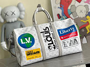 Kitlife Louis Vuitton KEEPALL BANDOULIÈRE 50 Monogram White - M 44643 - 50 x 29 x 23 cm - 6